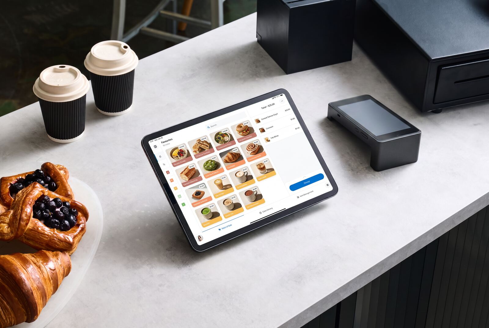 Thermal kitchen printer with a docket printing